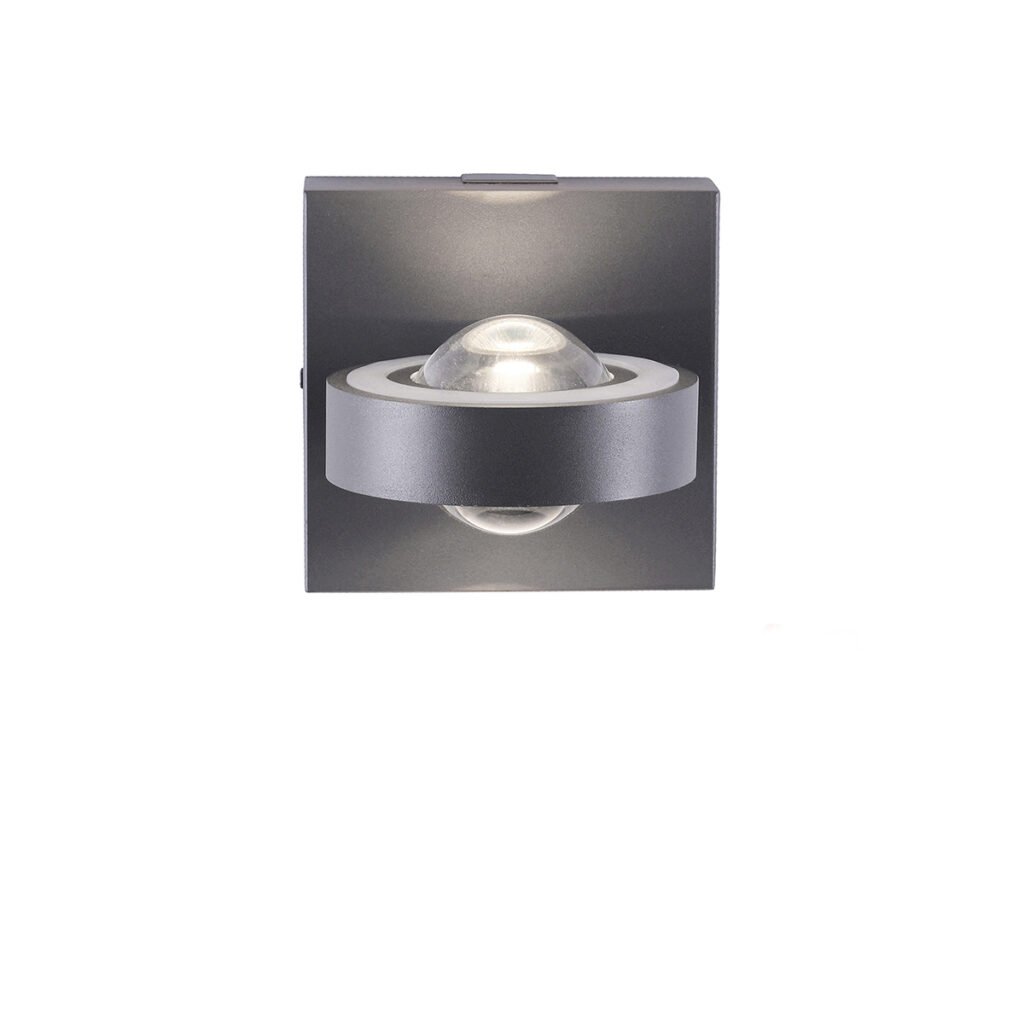 wandlampen Smart wandlamp donkergrijs met afstandsbediening Marko Aluminium Donkergrijs Wandlamp lift jouw interieur naar een andere dimensie. De lichtgevende
