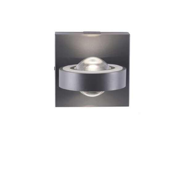 wandlampen Smart wandlamp donkergrijs met afstandsbediening Marko Aluminium Donkergrijs Wandlamp lift jouw interieur naar een andere dimensie. De lichtgevende