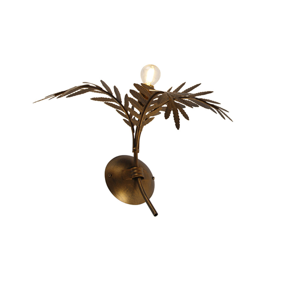 wandlampen Vintage wandlamp goud 30 cm Botanica Staal Haal een gouden eyecatcher in huis met deze vintage Botanica. Hij heeft hoogte van diepte 27 cm. De lengte