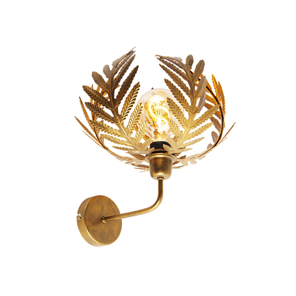 wandlampen Vintage wandlamp goud Botanica Up Staal Haal een gouden eyecatcher in huis met deze vintage Deze lamp is gemaakt van staal en heeft diepte 30 cm