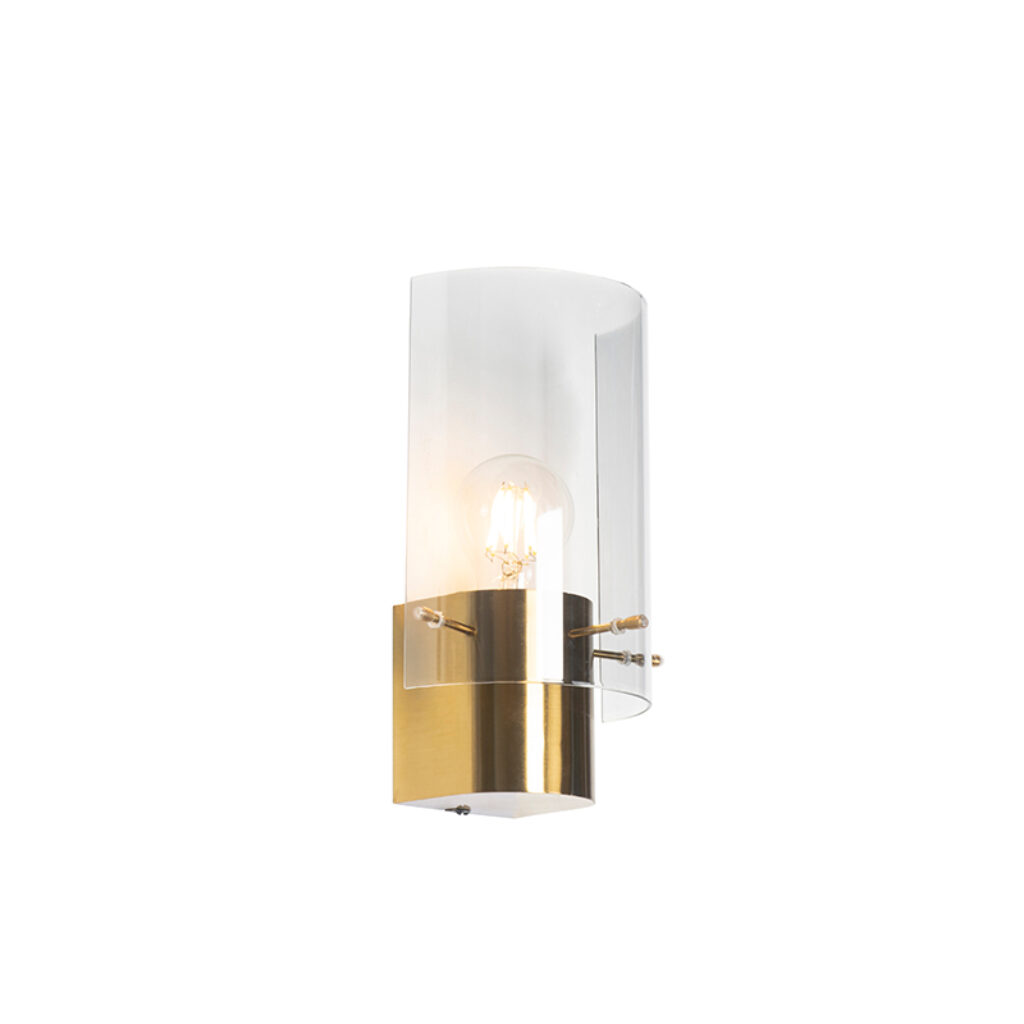 wandlampen Vintage wandlamp messing met smoke glas Vidra GlasStaal in kleur en afwerking. Maak jouw hal of slaapkamer helemaal compleet deze romantische Vidra.