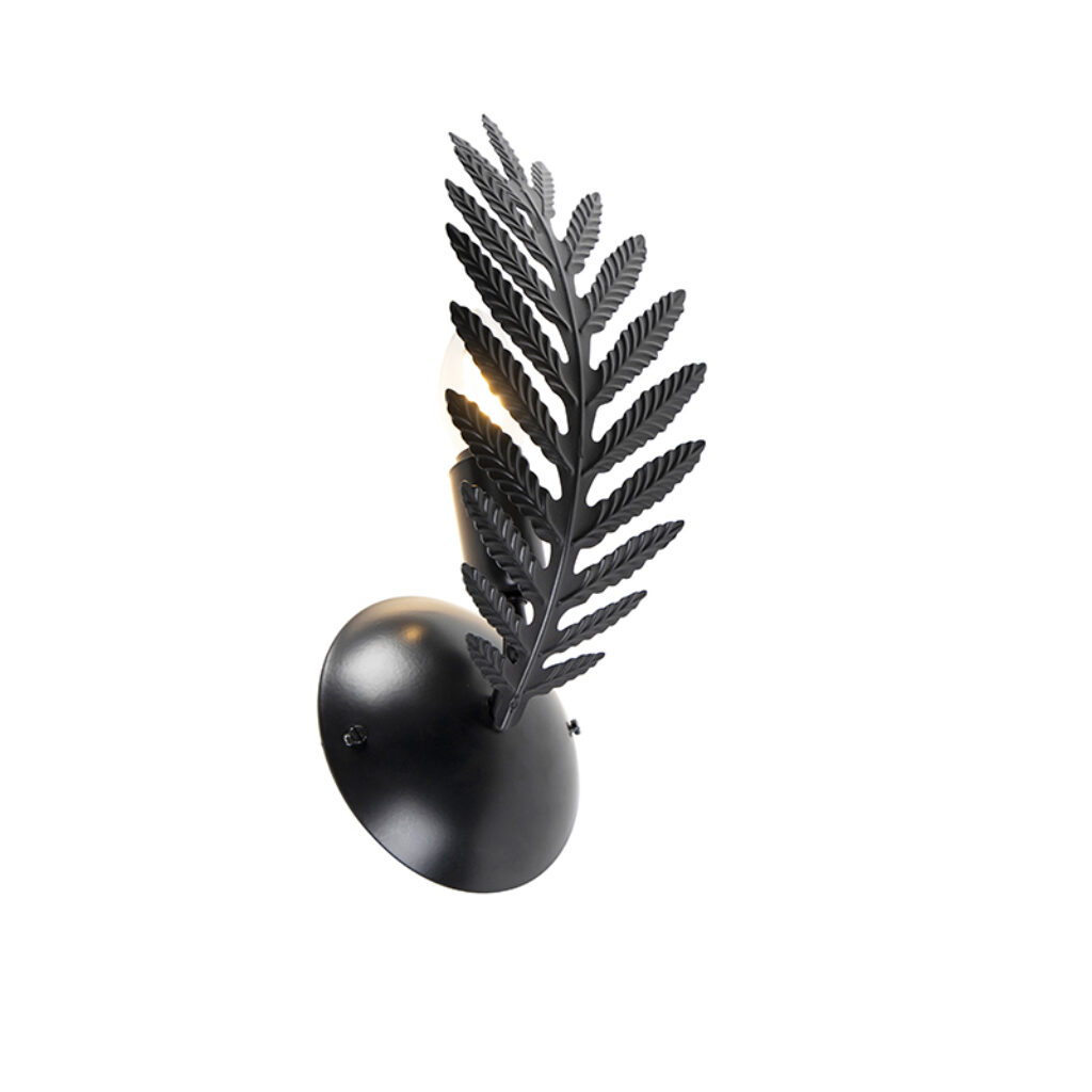 wandlampen Vintage wandlamp zwart Botanica Staal Zwart is een echte lamp met Door het bijzondere design ontstaat er prachtig lichteffect op de wand wanneer je