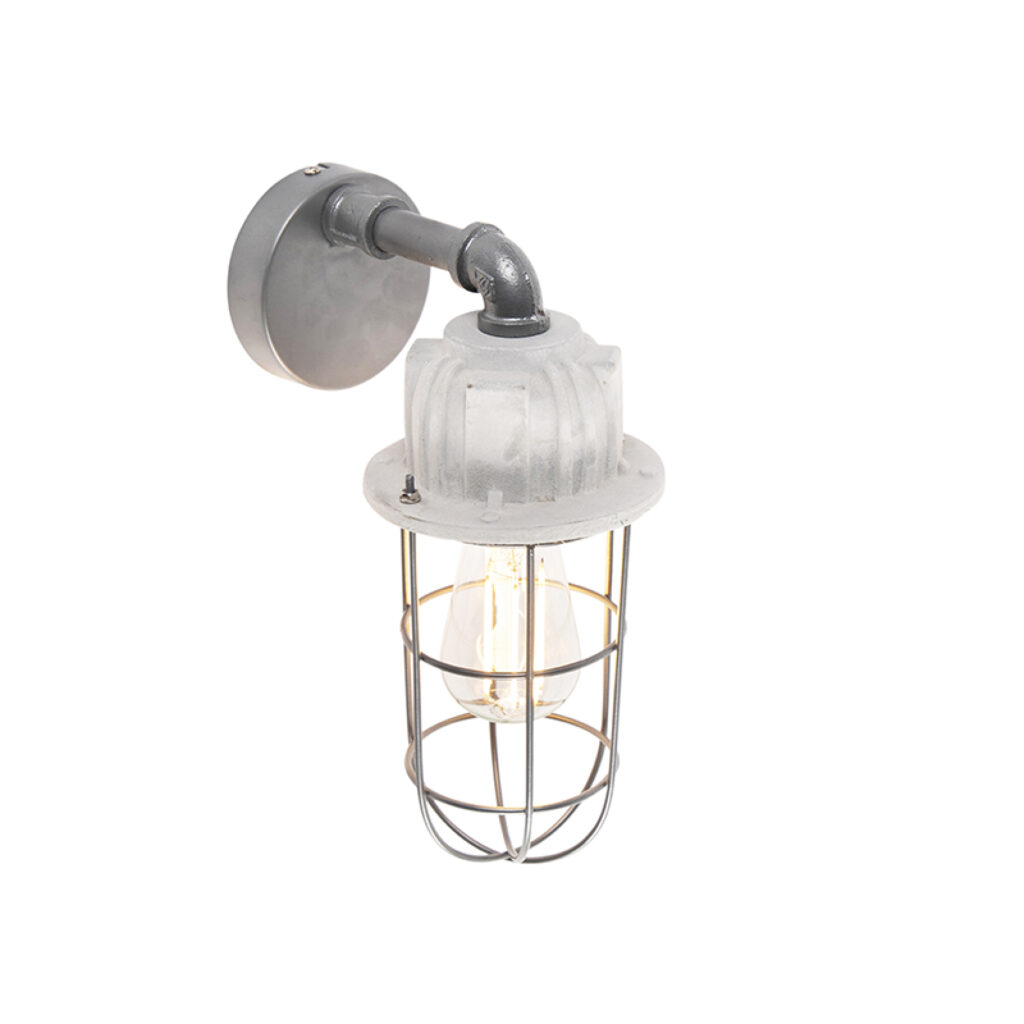 wandlampen wandlamp beton Mighty Steen BetonStaal Grijs Een eyecatcher in huis dat is onze Mighty. De mooie afwerking een lichtgrijze kleur geeft hem stoere