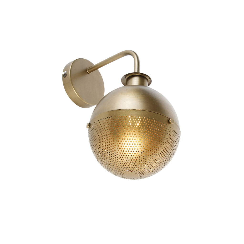 wandlampen wandlamp brons Haicha Staal Brons Wandlamp zorgt voor een warm gevoel in jouw interieur. Deze past perfect industrieel of modern Hij is gemaakt van