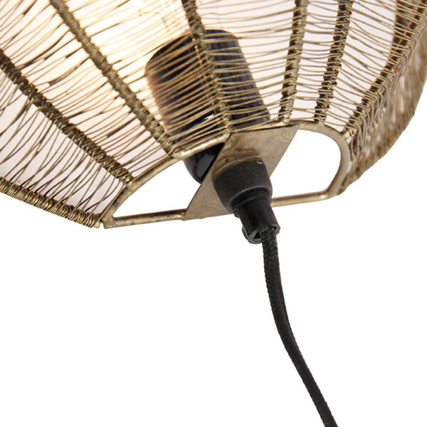 Industriële wandlamp brons met zwart - Dong - Afbeelding 2