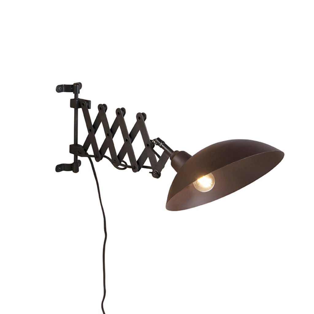 wandlampen wandlamp brons met zwart Tyne Staal Brons De is een super coole die komt uit bronzen kleur in combinatie de zwarte harmonica arm maakt hem echt