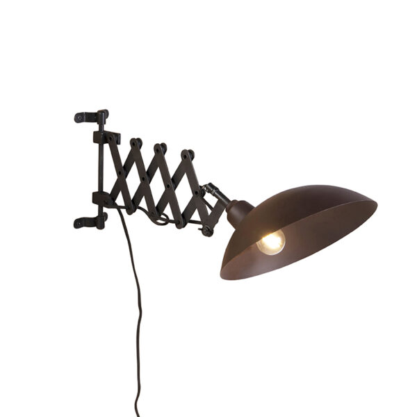 wandlampen wandlamp brons met zwart Tyne Staal Brons De is een super coole die komt uit bronzen kleur in combinatie de zwarte harmonica arm maakt hem echt
