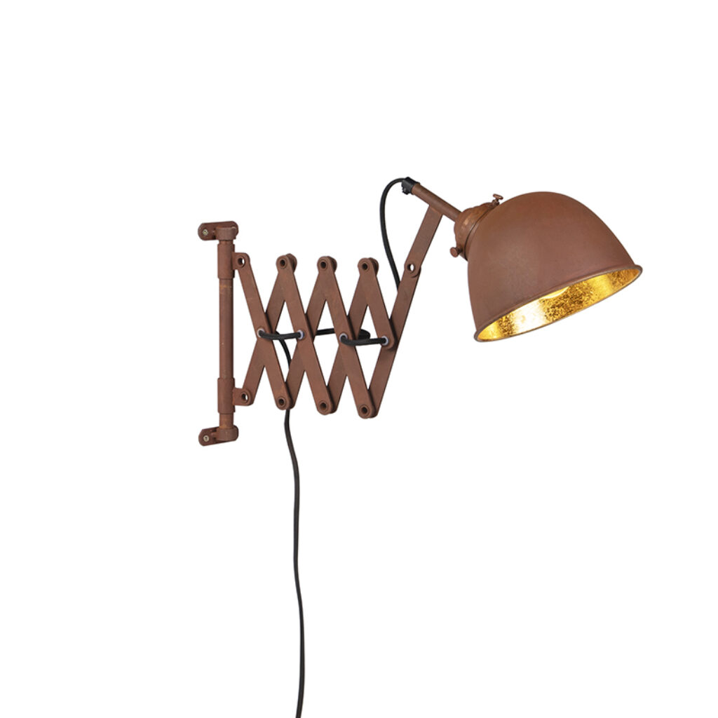 wandlampen wandlamp bruin met goud verstelbaar Scissors Staal Roestbruin Onze is een unieke voor in jouw Hij gemaakt van staal en heeft roest bruine kleur de