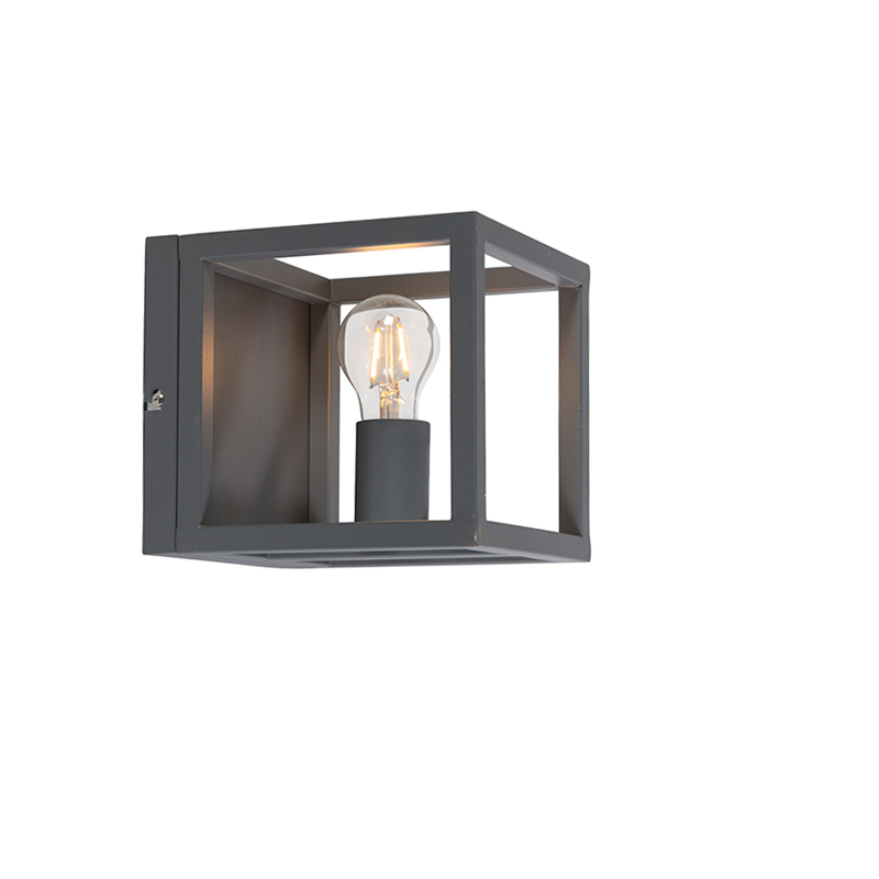 wandlampen Wandlamp Cage 1 grijs Staal Grijs Lekker luchtig ontwerp met een sterk minimalistisch beeld kiest u ook voor deze stijlvolle Uw woning of kantoor zal