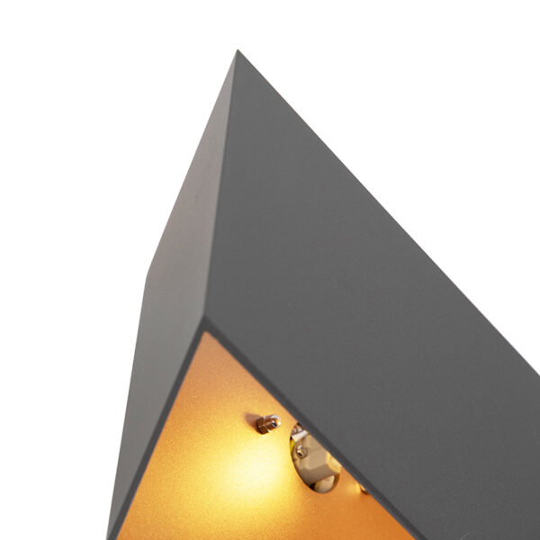 Wandlamp Fold grijs met koper - Afbeelding 2