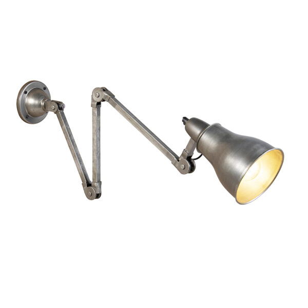wandlampen wandlamp grijs verstelbaar Mersey Staal Grijs De komt rechtstreeks uit een combinatie van het zink en de verstelbare arm geven hem stoere look net