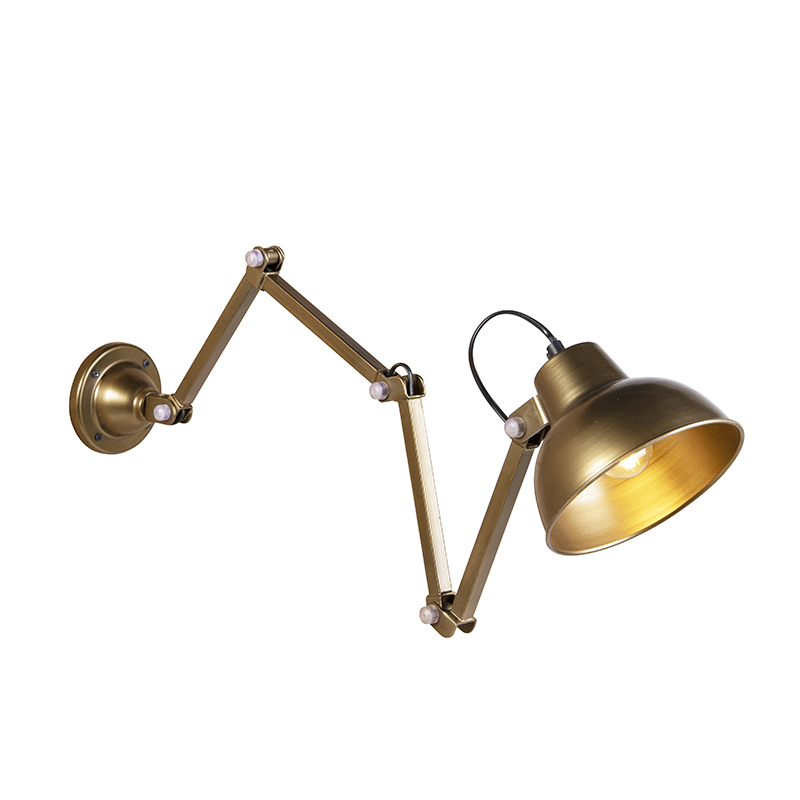 wandlampen wandlamp messing verstelbaar Avon Staal Koper De is een prachtige met verstelbare arm. Dankzij de vorm van lamp kan hij perfect worden opgehangen in