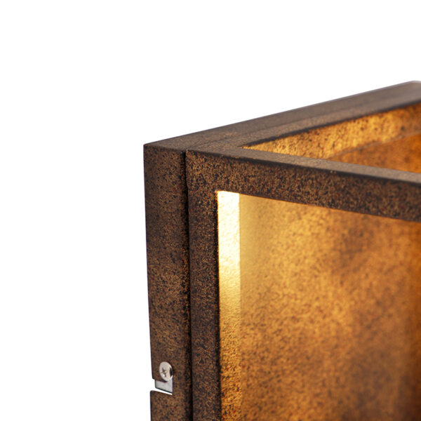 Industriële wandlamp roestbruin - Cage - Afbeelding 2