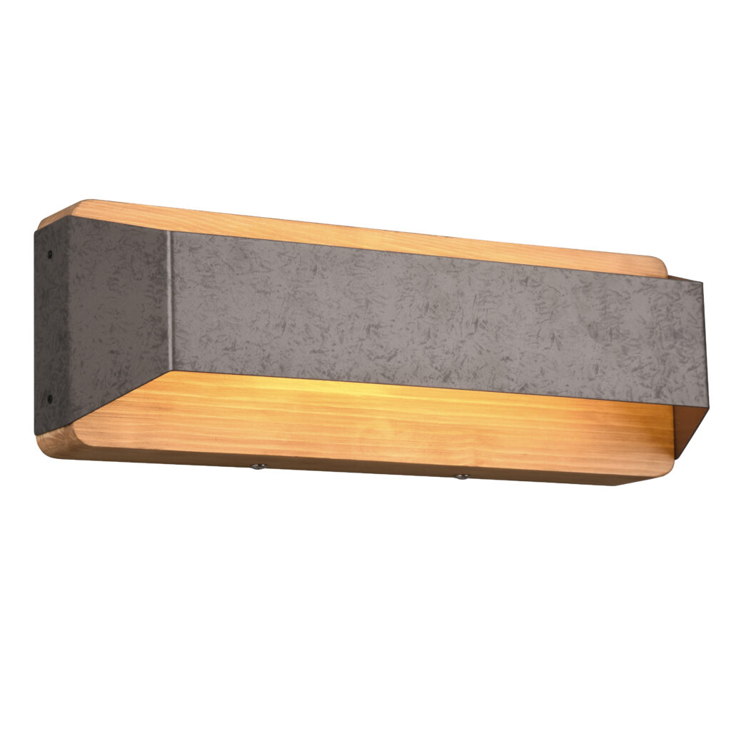 wandlampen Wandlamp staal 35 cm incl. LED dimbaar Tyko Staal