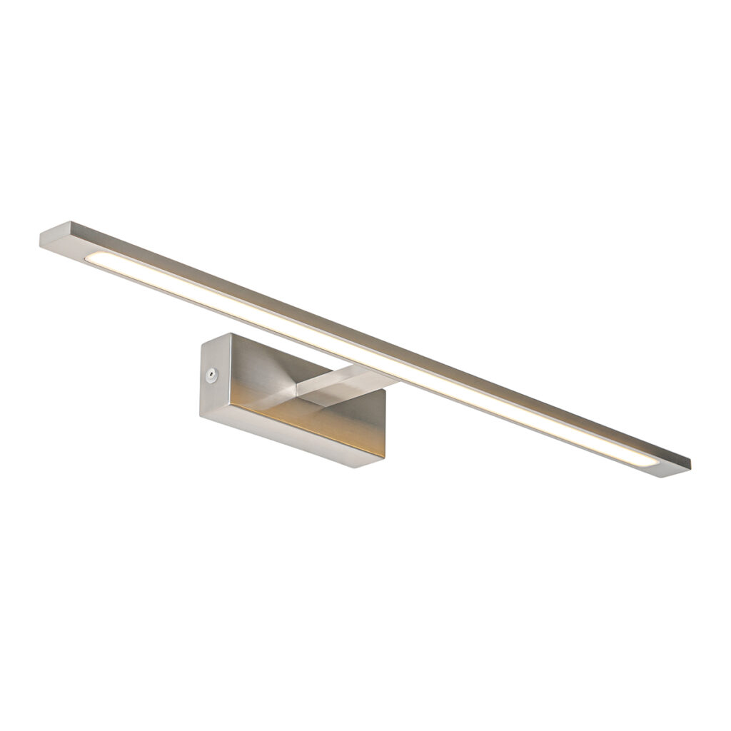 wandlampen Wandlamp staal 62 cm incl. LED IP44 Jerre StaalKunststof Staal