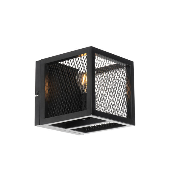 wandlampen wandlamp zwart Cage Mesh Staal Zwart Haal het hotel chique gevoel in huis met Mesh. De gaasstructuur zorgt dat je een mysterieus lichteffect krijgt
