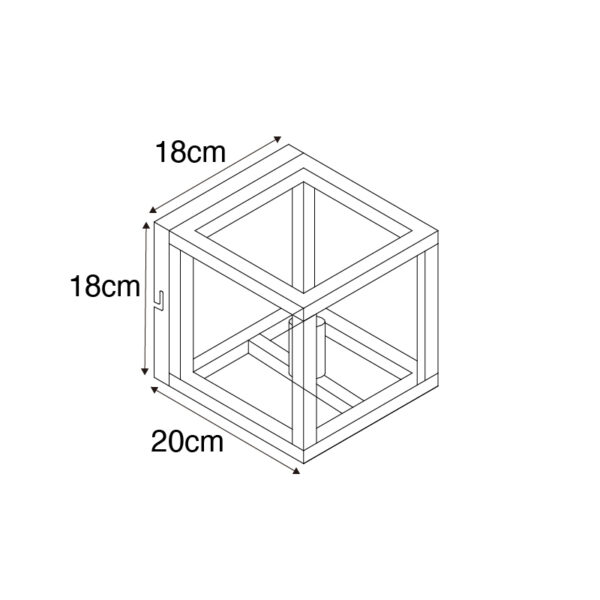 Industriële wandlamp zwart - Cage - Afbeelding 3