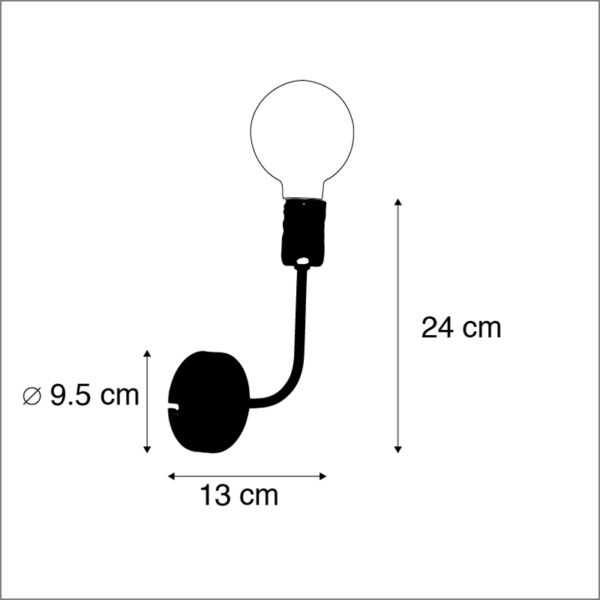 Industriële wandlamp zwart - Facile - Afbeelding 3