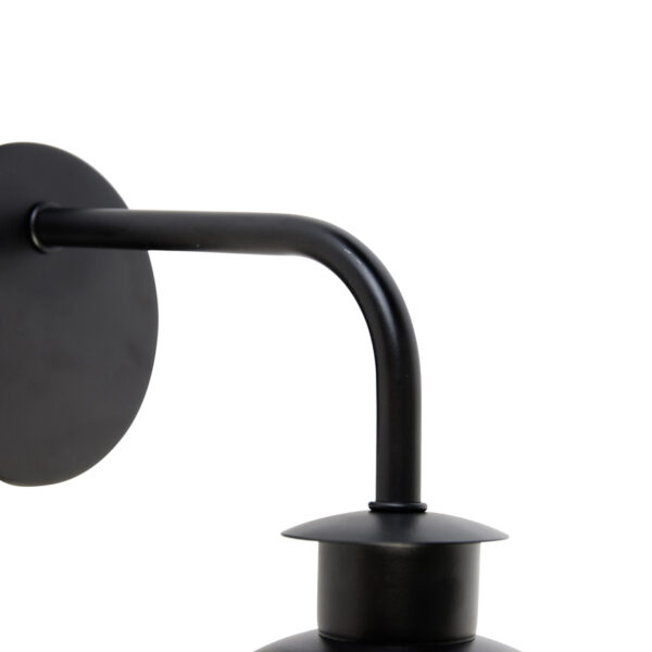 Industriële wandlamp zwart met messing - Haicha - Afbeelding 2