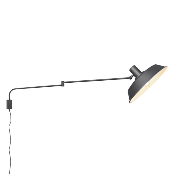 Wandlamp zwart verstelbaar met schakelaar - Danielle - Afbeelding 2