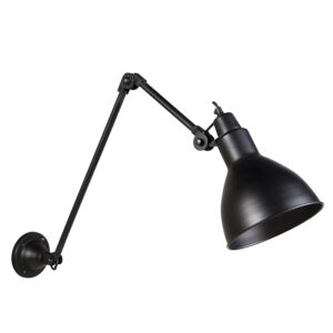 wandlampen wandlamp zwart verstelbaar Wye Staal Zwart De is een prachtige met verstelbare arm. Dankzij de vorm van lamp kan hij perfect worden opgehangen in