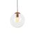 Art deco hanglamp koper met helder glas 30 cm – Ball 30