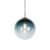 Art Deco hanglamp messing met oceaanblauw glas 33 cm – Pallon