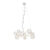 Art Deco hanglamp wit met helder glas 12-lichts – David