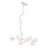 Art Deco hanglamp wit met helder glas 8-lichts – David