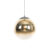 Art deco hanglamp zwart met goud glas 33 cm – pallon