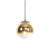 Art deco hanglamp zwart met goud glas 20 cm – pallon