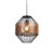 Design hanglamp koper met zwart 30 cm – Mariska