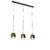 Design hanglamp zwart met goud glas 3-lichts – Bliss