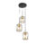 Design hanglamp zwart met goud rond 3-lichts – Gaze