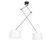 Hanglamp met linnen kappen wit 35 cm – Blitz II zwart