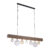 Industriële hanglamp zwart met hout 5-lichts – Rodu