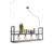 Industriële hanglamp zwart met rek large 4-lichts – Cage Rack