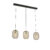 Moderne hanglamp messing en zwart 3-lichts – Waya Mesh