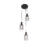 Moderne hanglamp zwart met smoke glas 3-lichts – Vidra