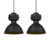 Set van 2 industriële hanglampen klein mat zwart – Sicko