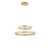 Smart hanglamp messing 2-lichts met afstandsbediening – Ronith