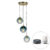 Smart hanglamp messing incl. 3 WiFi ST64 met blauw glas – Pallon