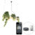 Smart hanglamp zwart met hout 4-lichts incl. Wifi G95 – Shelf