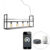 Smart hanglamp zwart met rek large 4-lichts incl. Wifi G95 – Cage Rack