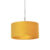 Zwarte hanglamp met velours kap geel met goud 50 cm – Combi