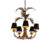 Kroonluchter goud met zwarte kappen 5-lichts – Botanica