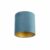 Velours lampenkap blauw 25/25/25 met gouden binnenkant