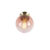 Art deco plafondlamp messing met roze glas – Pallon