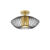 Design plafondlamp goud met zwart – Dobrado