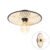 Landelijke plafond en wandlamp zwart met rotan 35 cm – Kata